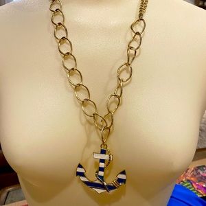 Gold anchor necklace - costume jewelry